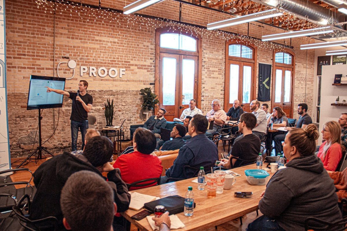 Business presentation and event coverage