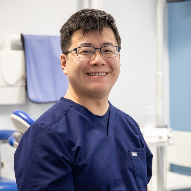 Dentist portrait in the treatment room