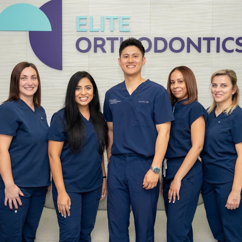 Orthodontic clinic team portrait