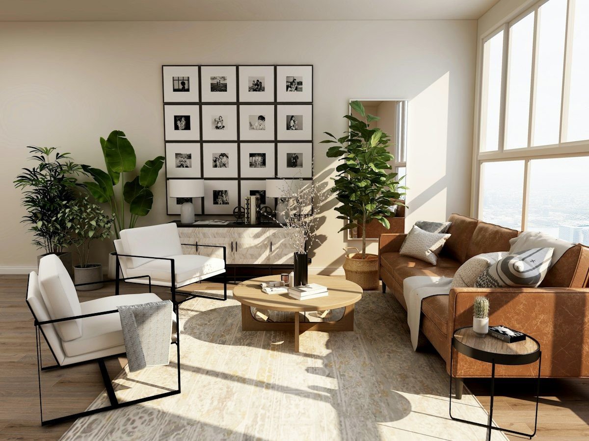 Living room interior photography