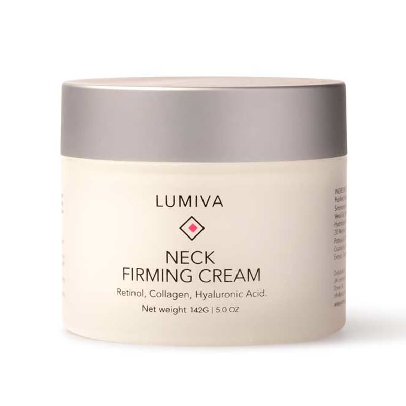 Skincare cream jar on white