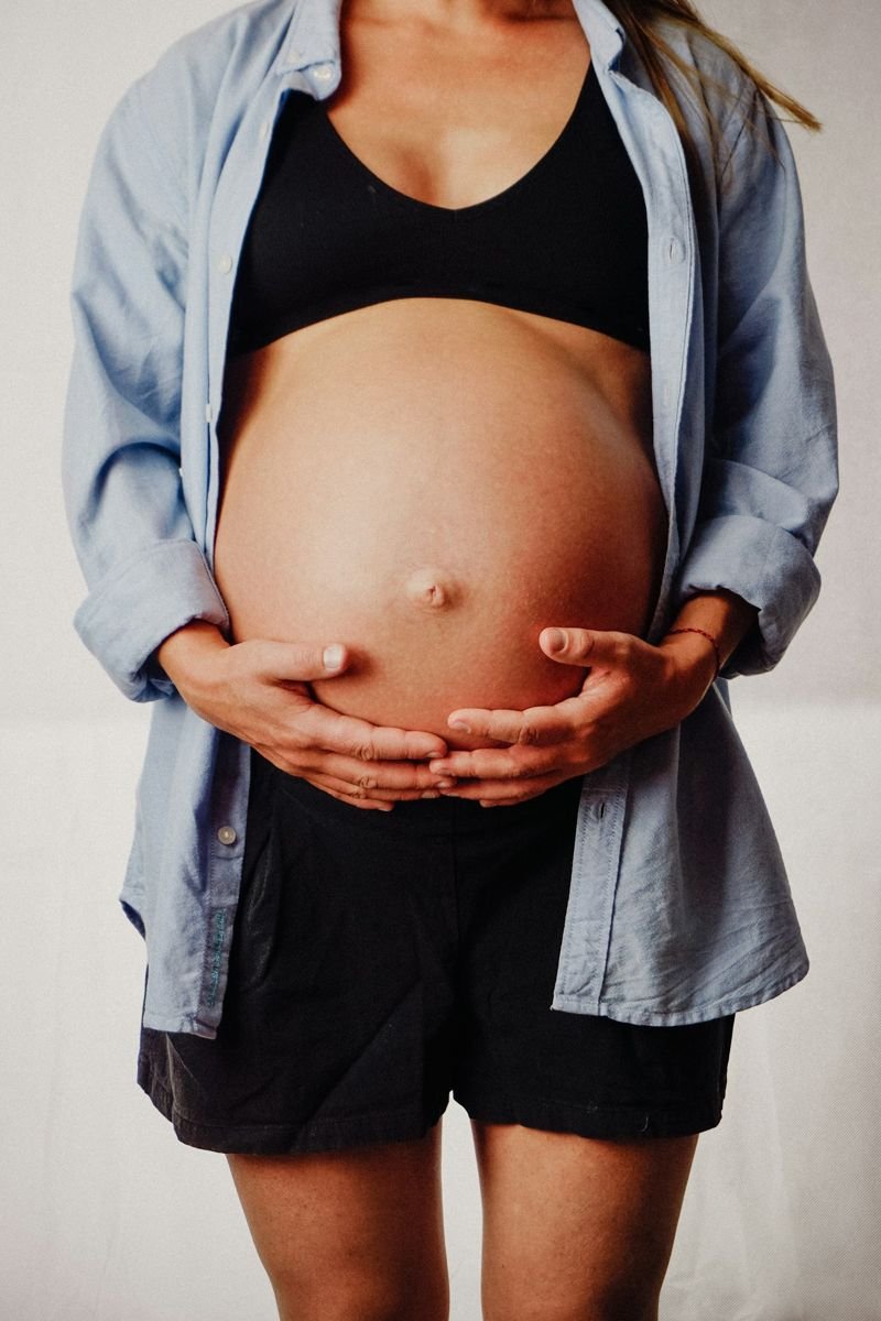 Maternity portrait in soft natural light