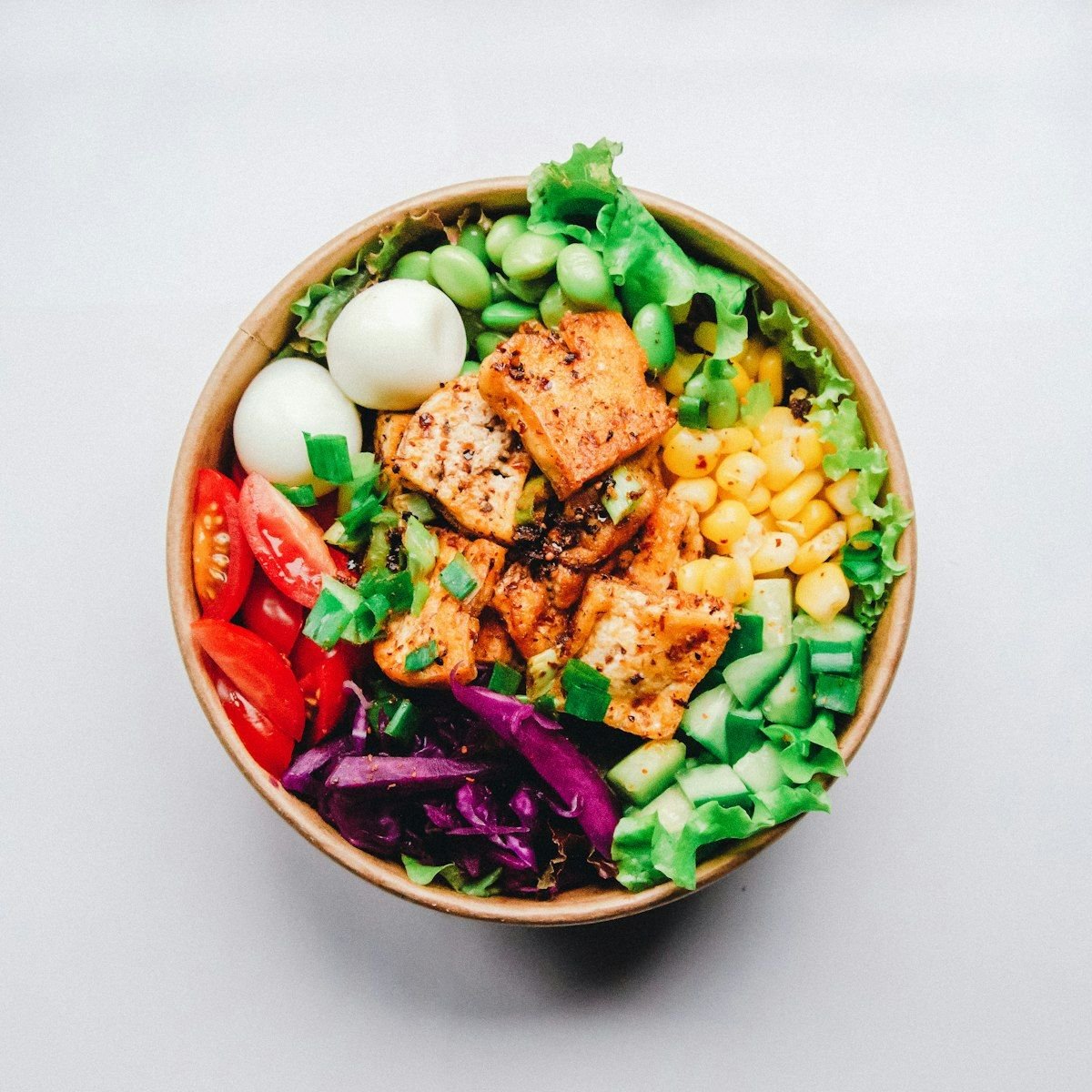 Freshly prepared salad